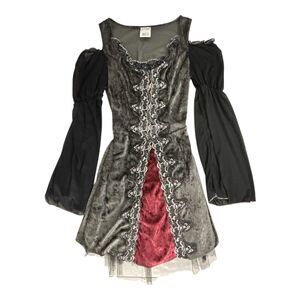 Twilight Vampiress Vampire Halloween Costume Black Silver Maroon OSFM